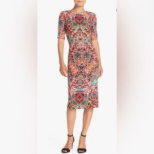 Maggy London Dresses Maggy London Nwt Multicolor Print Sheath Midi Dress